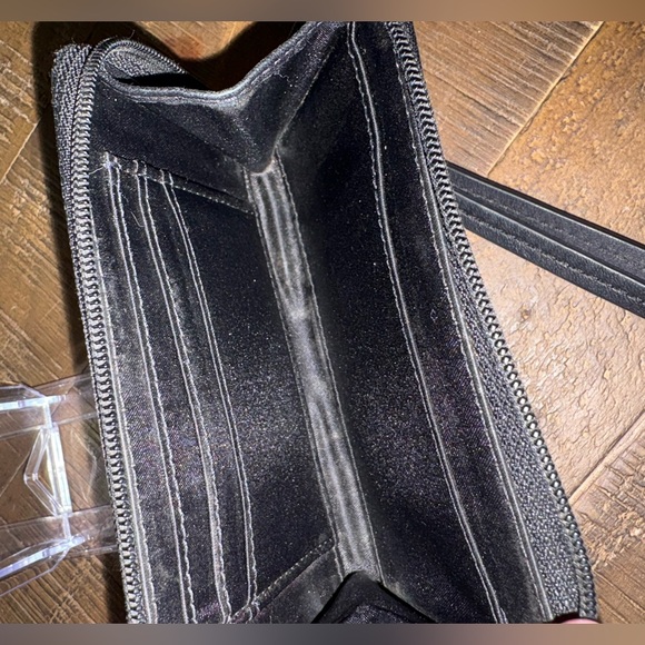 Coach Black Leather Wristlet with Logo - Picture 4 of 4